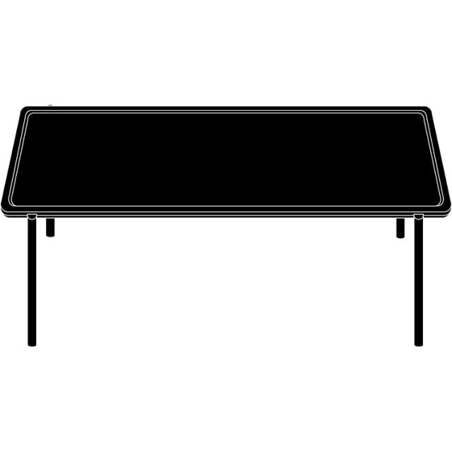 Savoye lounge table - 50x120 cm | 35 cm - Black stained oak