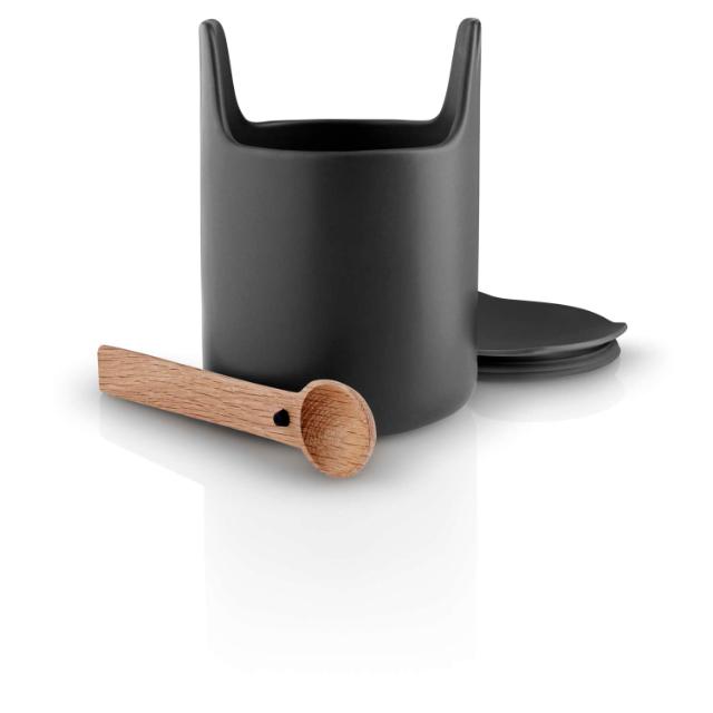 Toolbox organiser - 15 cm - w. spoon and lid, black