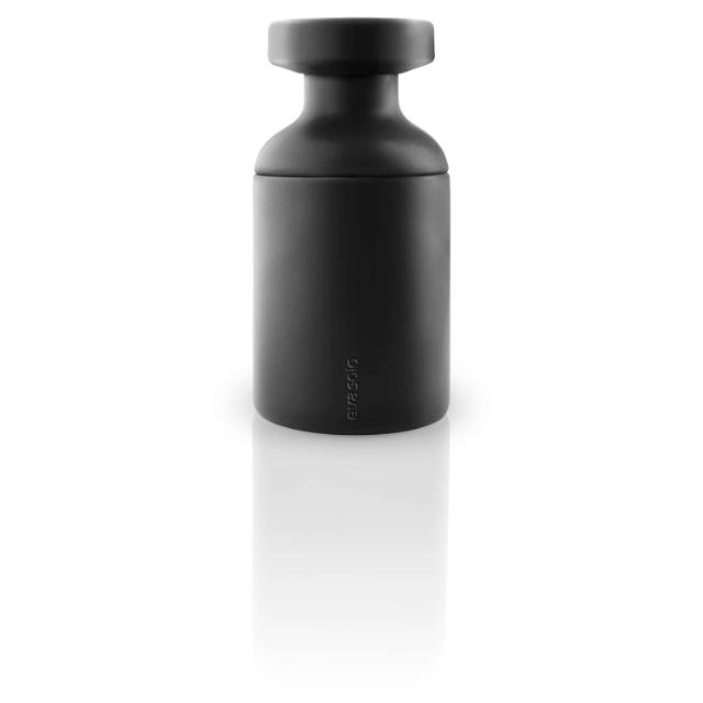 Jar with lid - Ceramic - Matt black