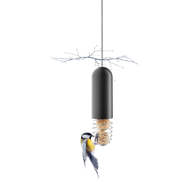Hanging suet bird feeder