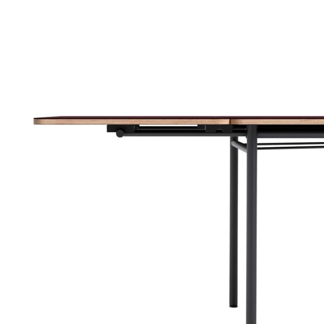 Taffel dining table - Burgundy - 90x200/320 cm