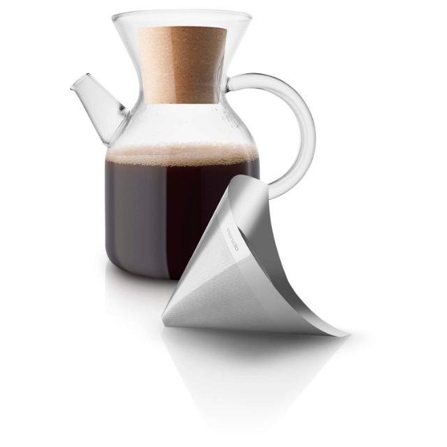 Pour-over kaffebrygger - 1.0 l - Med korkprop og kaffefilter