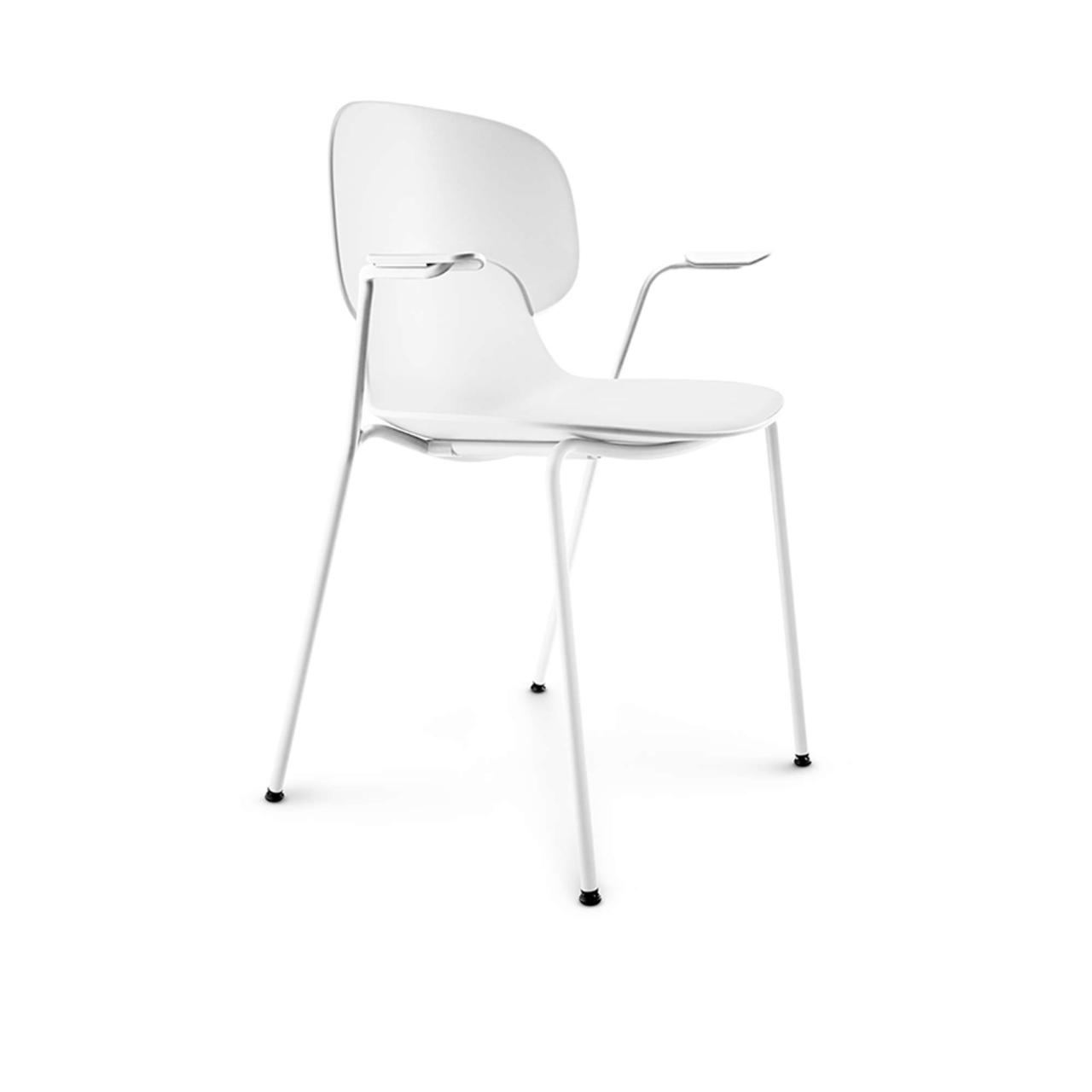 Chaise de salle à manger Combo - Blanche - avec accoudoirs