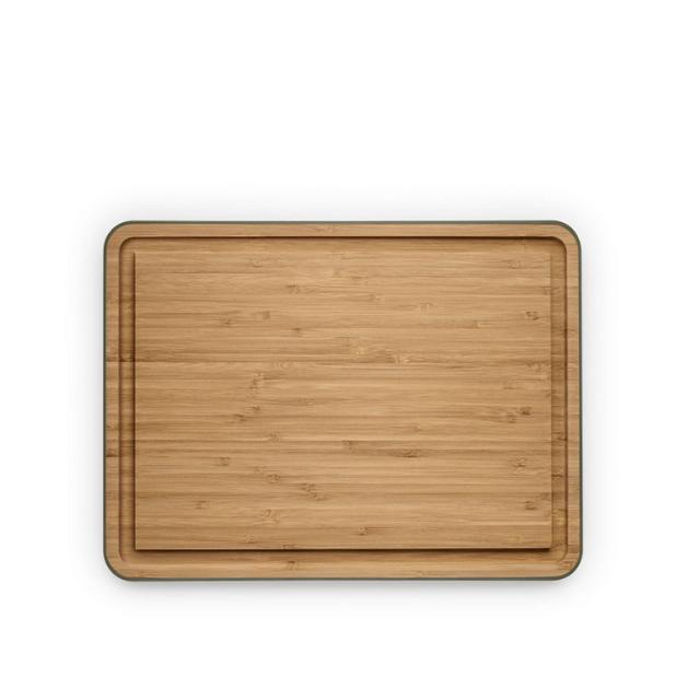 Bamboo cutting board w/ juice groove - Green Tool - 39x28 cm