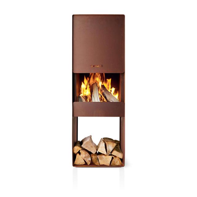 FireBox garden wood burner - 125 cm - Corten steel