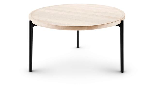 Table basse Savoye - Ø60 cm - 42 cm - Huilé blanc