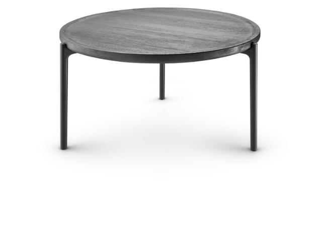 Savoye soffbord - Ø60 cm | 42 cm - Svartbetsad ek
