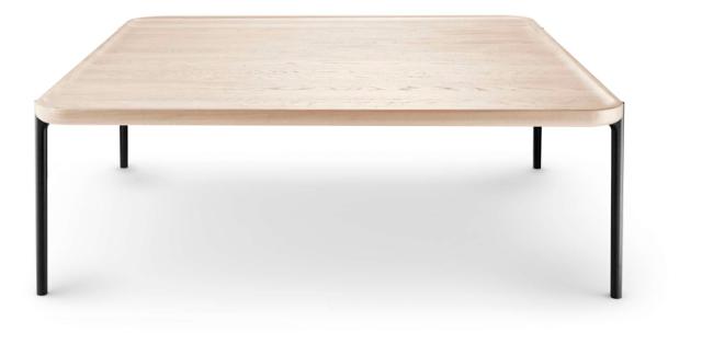 Table basse Savoye - 100x100 cm - 35 cm - Huilé blanc