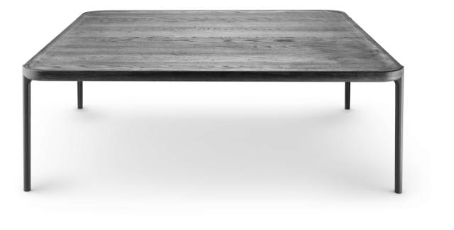 Table basse Savoye - 100x100 cm - 35 cm - Chêne teinté noir