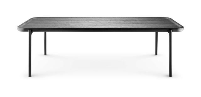 Savoye lounge table - 50x120 cm - 35 cm - Black stained oak