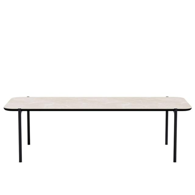 Savoye lounge table - 50x120 cm - 35 cm - Ceramic beige