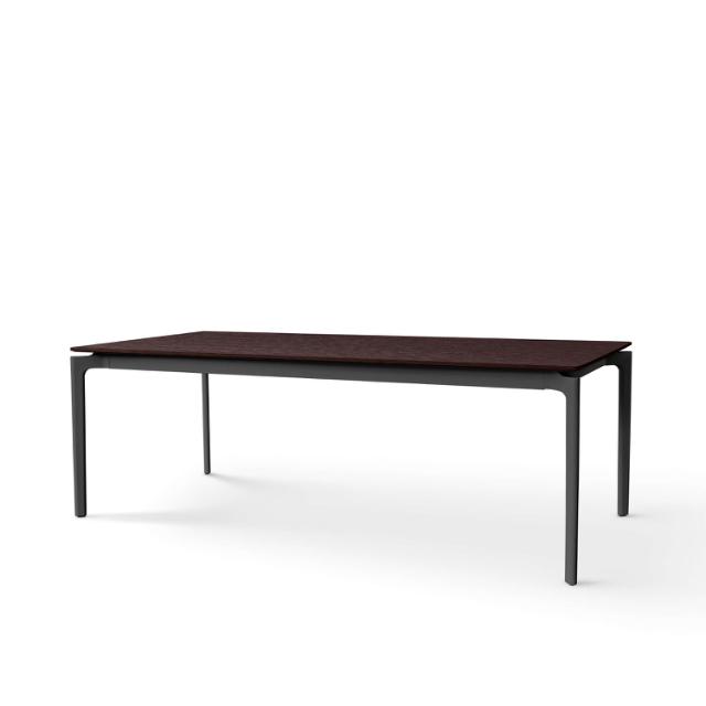 More dining table - stained oak/black - 100x200/320 cm