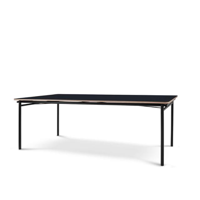 Table à manger Taffel - Black - 90x200/320 cm