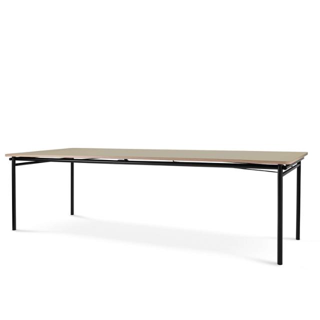 Table à manger Taffel - Pebble - 90x250/370 cm