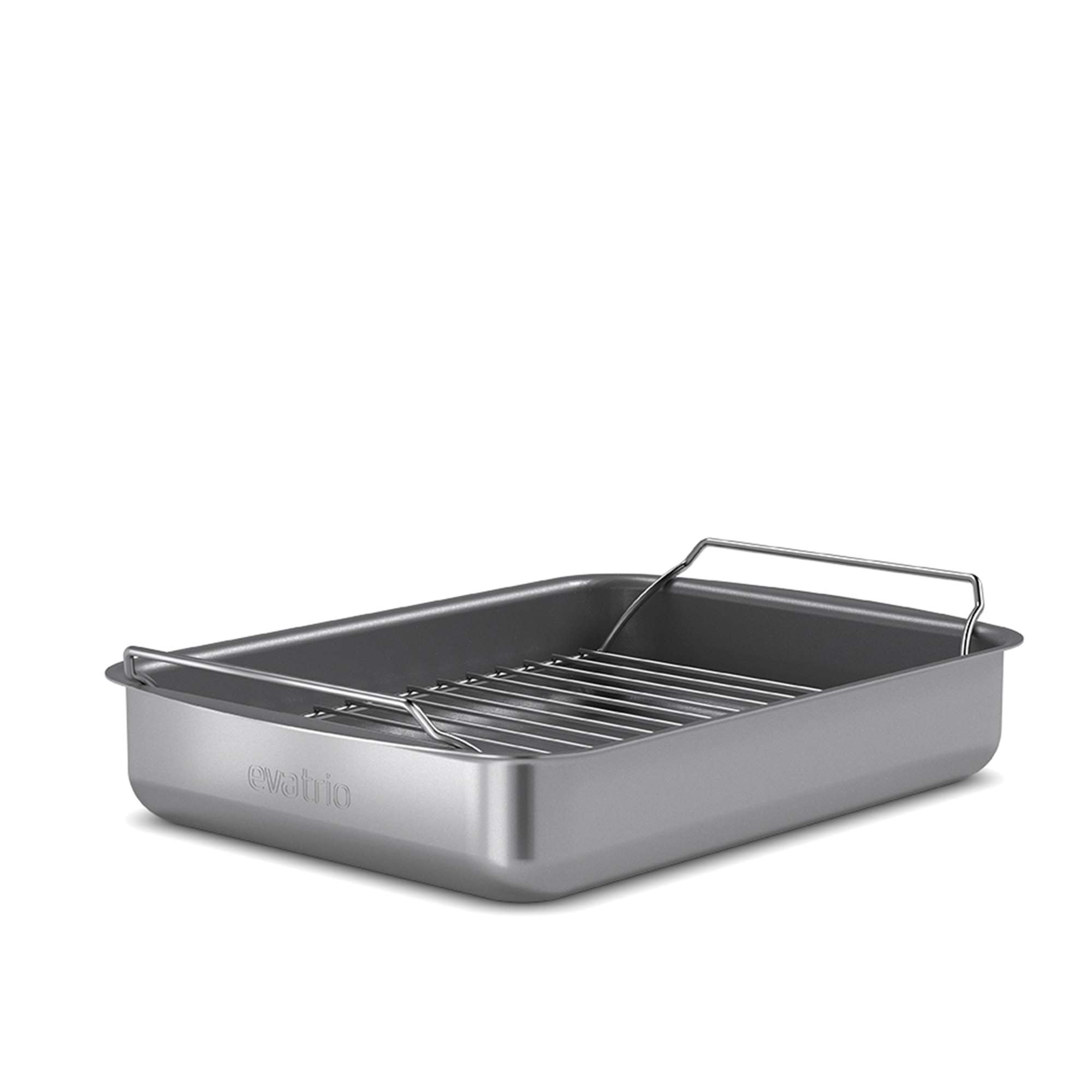 Professional roasting pan with rack - 30x22 cm - ceramic Slip-Let® coating