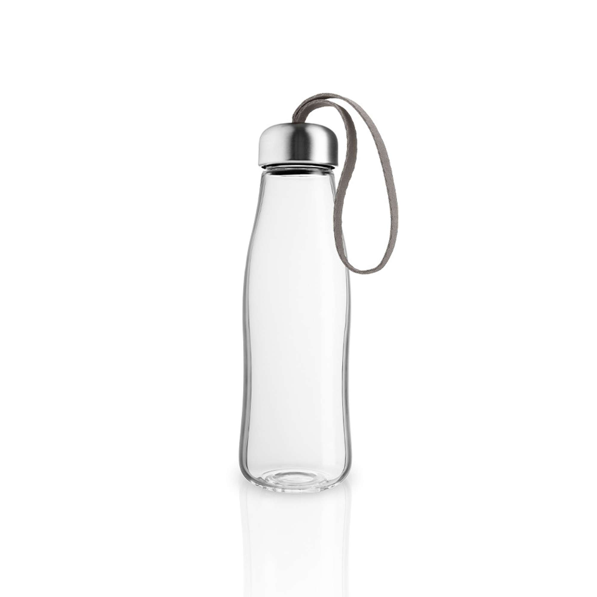 Glastrinkflasche - 0,5 Liter - Taupe