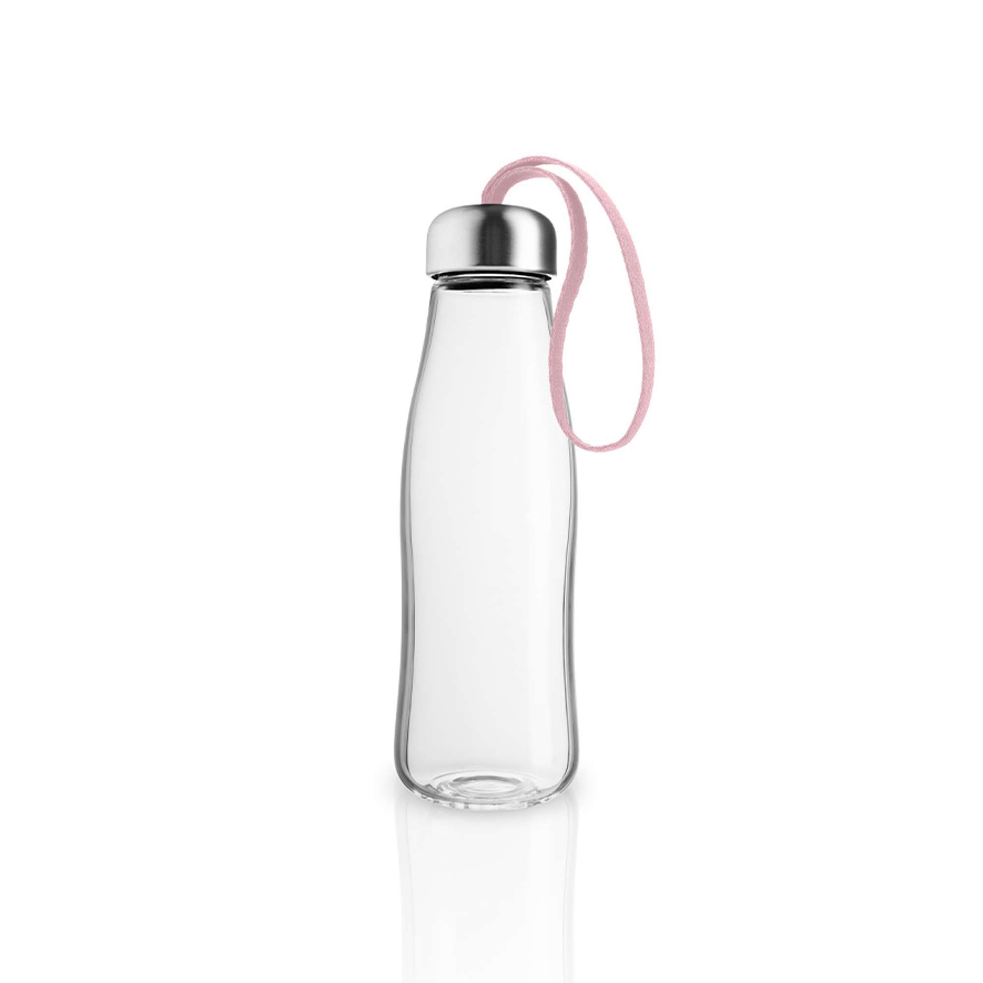 Glastrinkflasche - 0,5 Liter - Rose quartz