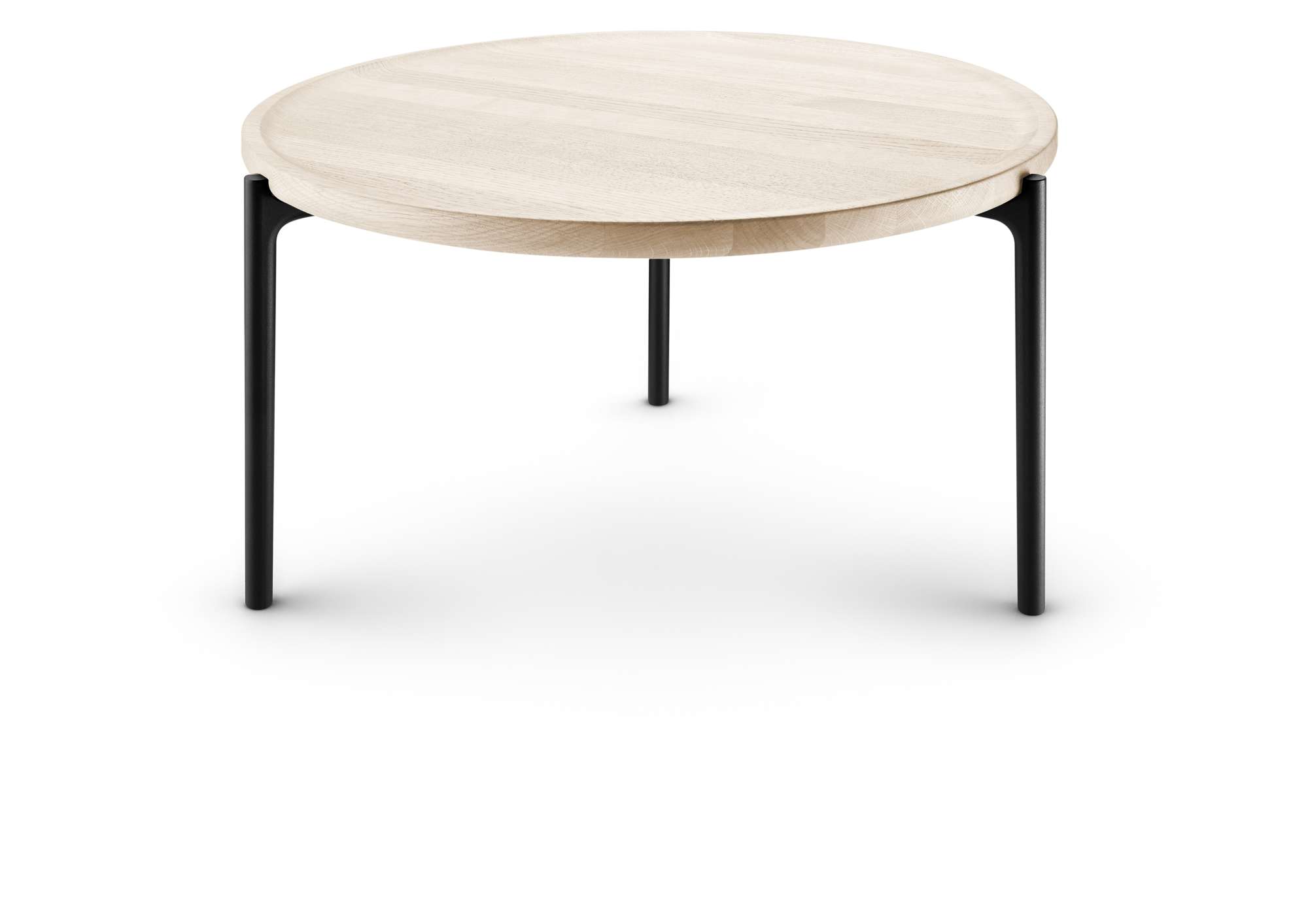 Savoye lounge table - Ø60 cm - 42 cm - White oiled