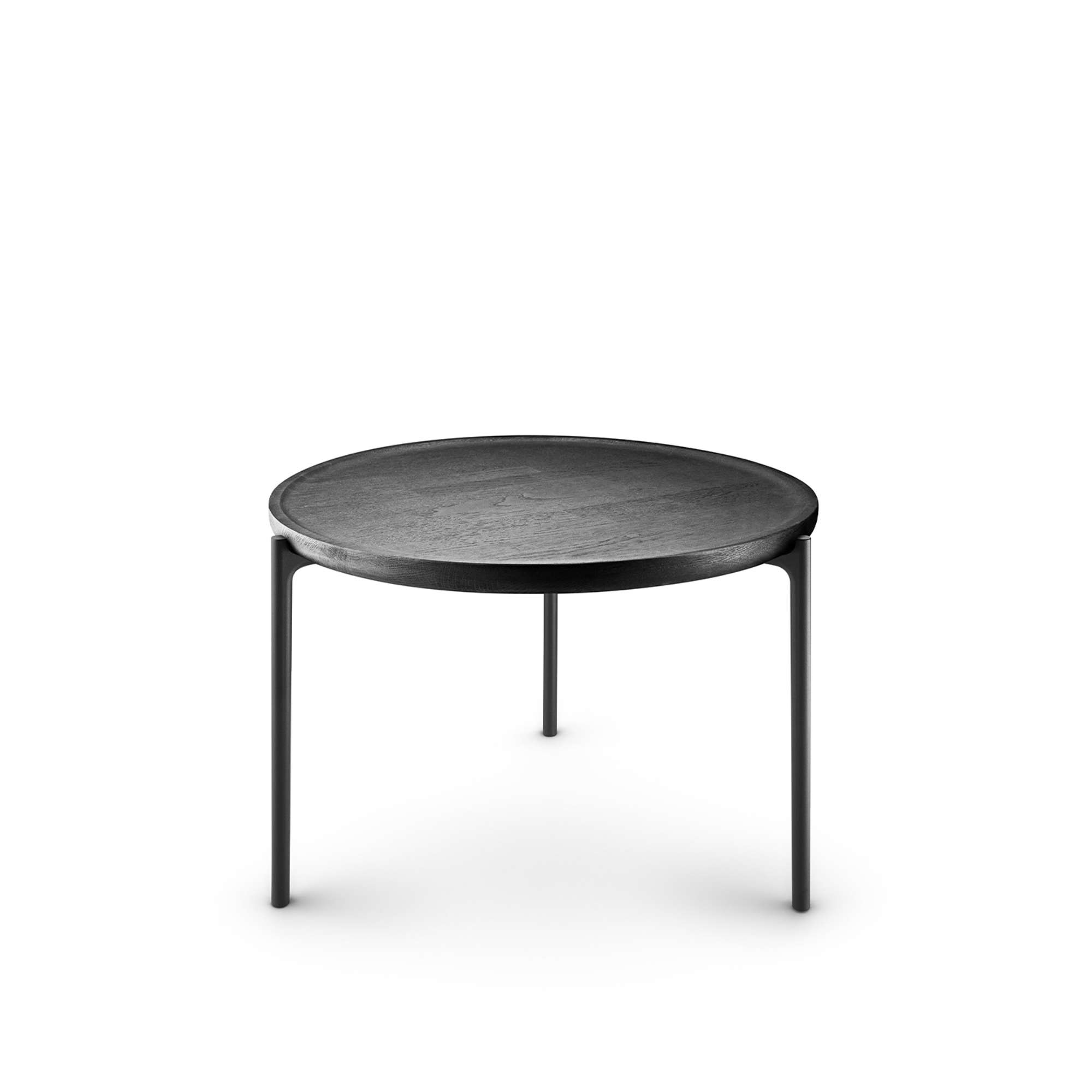 Savoye lounge table - Ø60 cm - 42 cm - Black stained oak